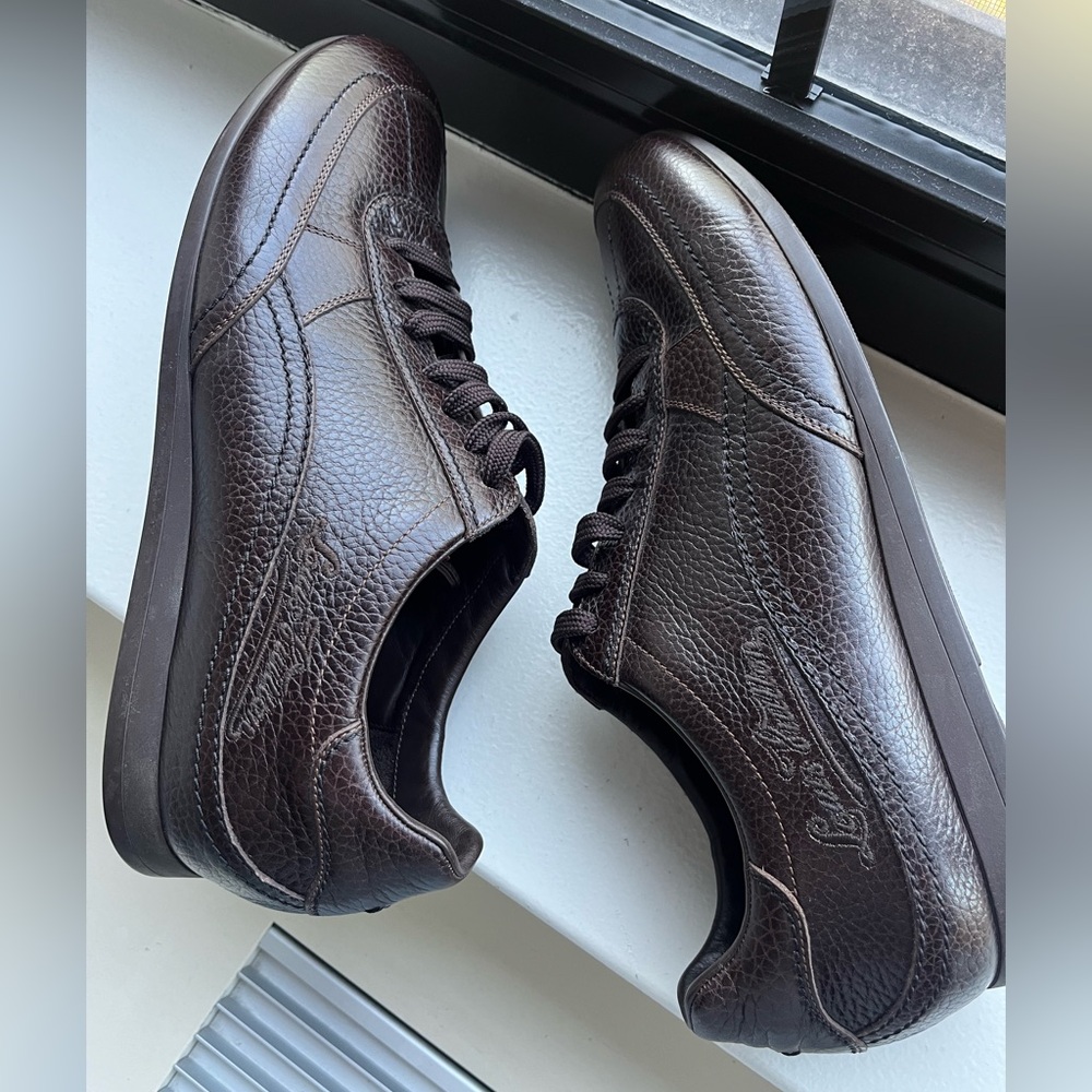Louis Vuitton Dark Brown Leather Sneakers